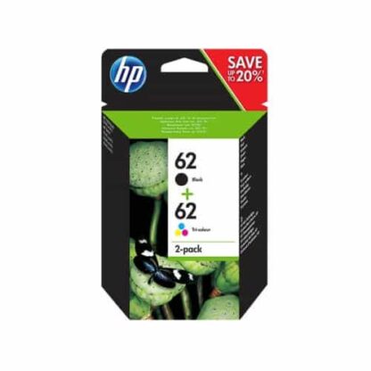 Combo pack! HP 62 sort + farve blækpatron 8.5ml - N9J71AE - original