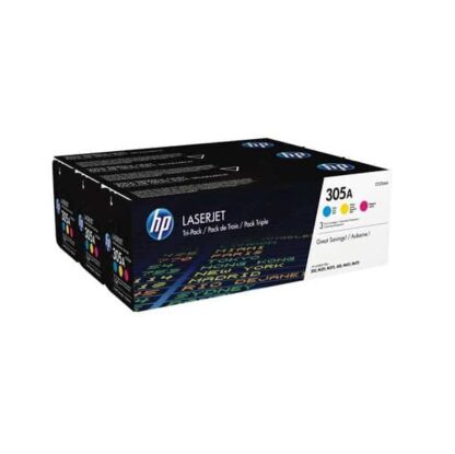 Tri-Pack! HP 305A cyan toner - CF370AM - original