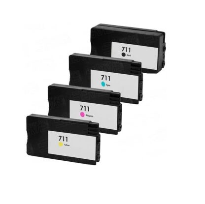 Rabat sæt! HP 711 - 4 farver BK-C-M-Y - Kompatibel