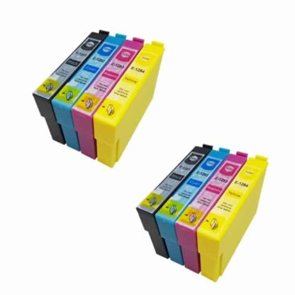 Rabat sæt! Epson T1281 - T1284 - 2 x 4 farver BK-C-M-Y - Uoriginal