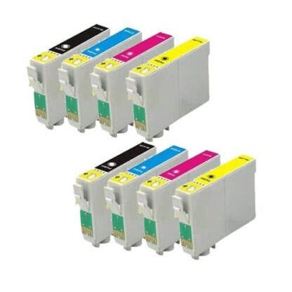 Rabat sæt! Epson T1291 - T1294 - 2 x 4 farver BK-C-M-Y - Uoriginal