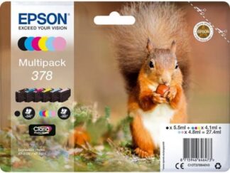 Multi pack! Epson 378 BK-C-M-Y-LC-LM blækpatron 27