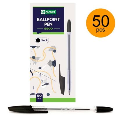 Kuglepen ballpoint 9900 sort 50 stk