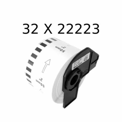 Brother 32 Stck. DK22223 rollen Endloseetiketten - 5cm x 30,5m - Kompatibel - DK22223
