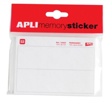 Versandetiketten APLI, Block, 100x30mm, 50 Blatt, weiß, 1 Pck.
