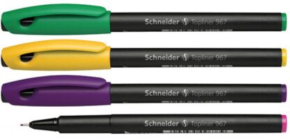 Fineliner SCHNEIDER Topliner 967, 0,4mm, Anhänger, Farbmix, 1 Packung