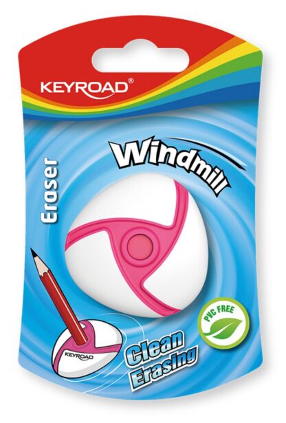 Universal Radiergummi KEYROAD Windmühle, Blisterpackung, Farbmix 1 Stück