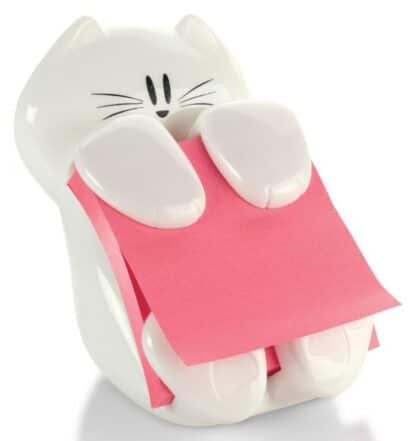 Haftnotizhalter, POST-IT® Kätzchen (CAT-330), weiß, inkl. 1 Super Sticky Z-Note, 1 Stück