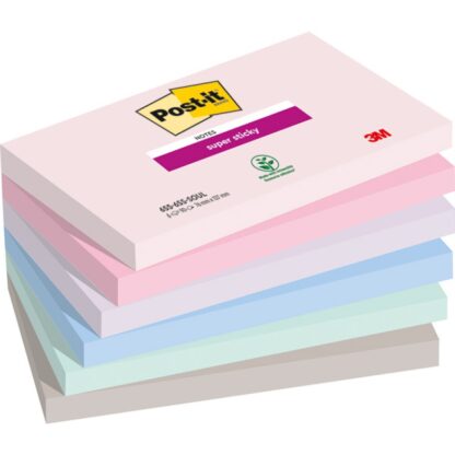 Haftnotizen Post-it® Super Sticky SOULFUL, 76x127mm, 6x90 Blatt, 1 Packung