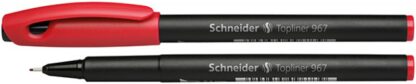 Feiner Stift SCHNEIDER Topliner 967, 0,4 mm, Anhänger, Rot, 1 Stück
