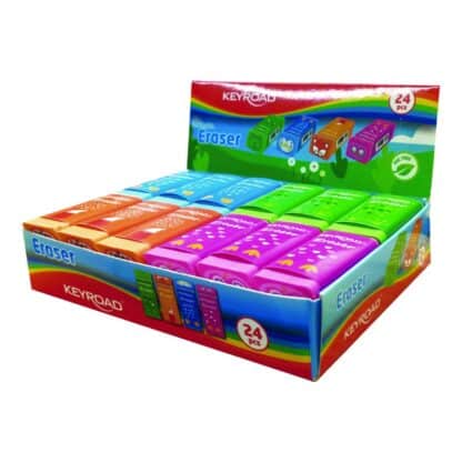 KEYROAD Tier-Radiergummis, 24 Stück/Displaybox