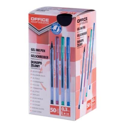 Gelstifte OFFICE PRODUCTS Classic 0.5 mm, schwarz, 50 Stück