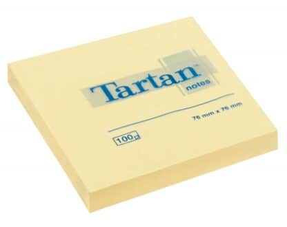 Tartan™ Notizen, gelbe Farben, 76x76mm, 12 Blöcke 1 Stück