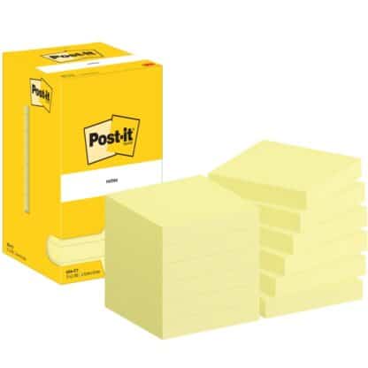 Notizen POST-IT, 76x76mm, 12x100 Karten, gelb 1 PA