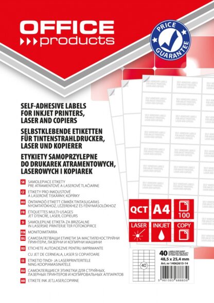 Etiketten BÜROARTIKEL, 48,5x25,4mm, weiß, 100 Blatt, 1 Pck.