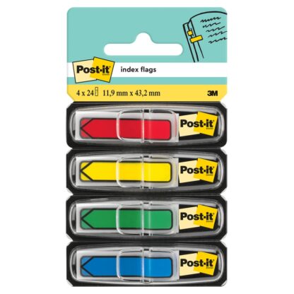 Register-Index Tabs POST-IT® (684-ARR3), PP, 12x43mm, Pfeil, 4x24 Tabs, verschiedene Farben, 1 Stück