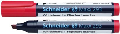 Boardmarker SCHNEIDER Maxx 293, abgeschrägt, 2-5mm, rot, 10 Stk.