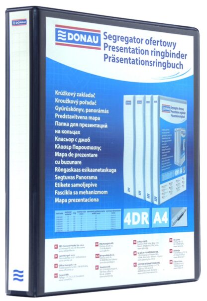 Ringbuch A4 Schwarz 4RD 16mm 1 Stk.