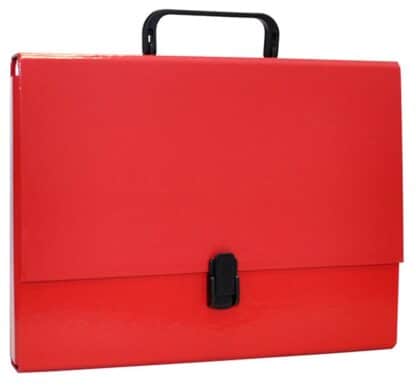 Archivbox A4 Rot mit Griff und Verschlussclip 1 Stk.
