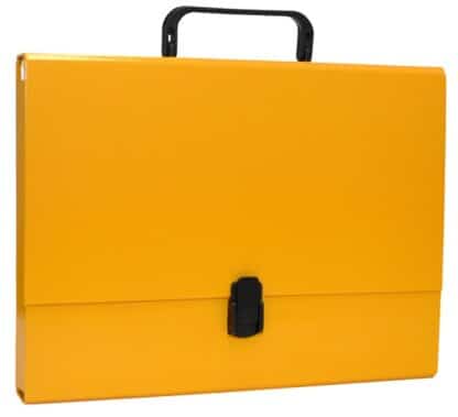 Archivbox A4 Gelb mit Griff und Clipverschluss 1 Stk.