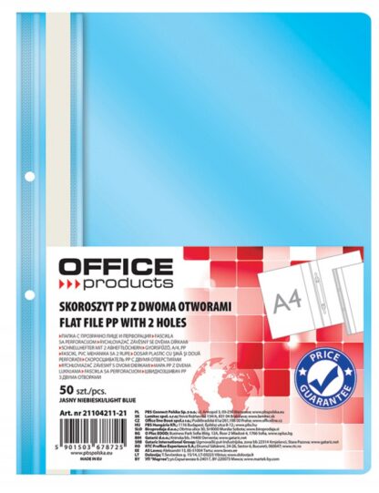 Report File A4 Blau Transparent Vorder- und Rückseite 50 Stk.