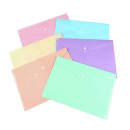 Mappe A4 Pastell Mix PP Druckknopfverschluss 1 Stk.