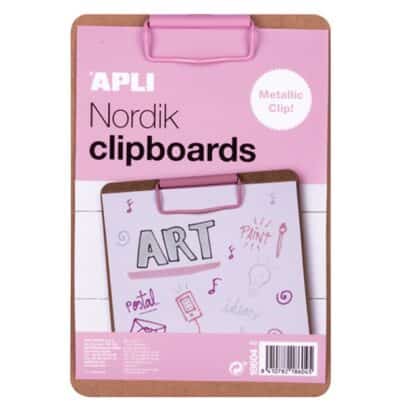 Clipboard A5 Holz Metallclip Pastellrosa 1 Stk.