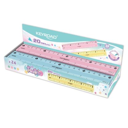 Lineal 20cm Flexibel Pastellfarben Display 24 Stk.