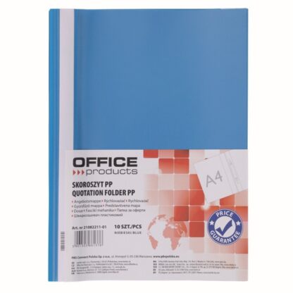 Sichtmappe A4 blau Polypropylen transparente Vorderseite 10 Stk.