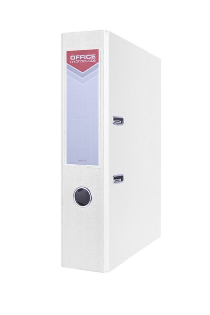 A4 Ordner OFFICE PRODUCT, PP, 75mm, Weiß, Recycelt