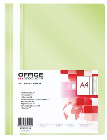 Sichtmappe A4 PP Hellgrün 25 Stk.