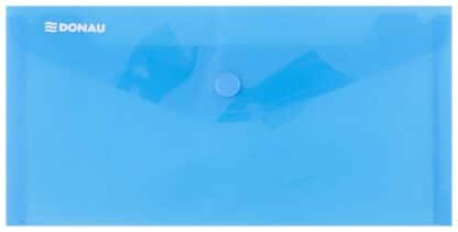 Umschlagmappe DONAU Druckknopf blau transparent 180 Mikron 1 Stk.
