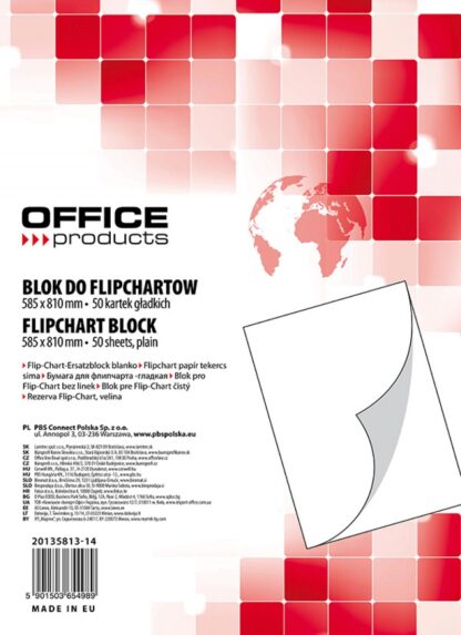 Flipchart-Block Weiß 58,5x81cm 50 Blatt 1 Stk.