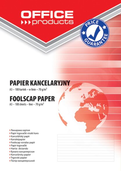 Papier A3 Liniert Weiß 60-70gsm 100 Blatt 1 Stk.