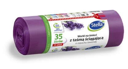 Müllbeutel mit Zugband Lavendelduft 35L 1 Stk.