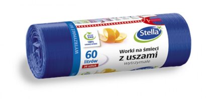 Müllbeutel mit Griff 60L recycelt navy 1 Stk.