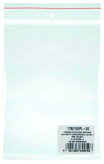 String-Tasche transparent LDPE 80x180mm 1 Stk.