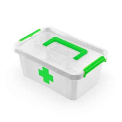 Medizinbehälter antibakteriell 4,5L transparent neon grün 1 Stk.