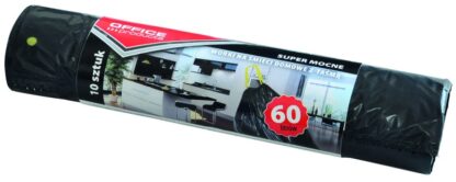 Müllbeutel mit Zugband, 60L, schwarz, 1 Stk.