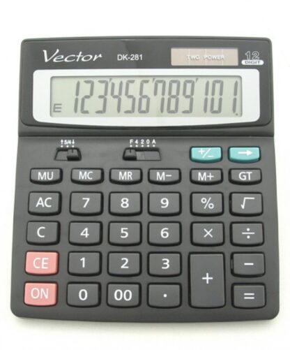 Bürorechner VECTOR KAV DK-281 BLK, 12 Ziffern, 1 Stk.