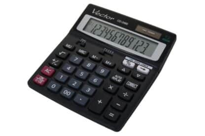 Bürorechner VECTOR KAV CD-2460 12-stellig schwarz 1 Stk.