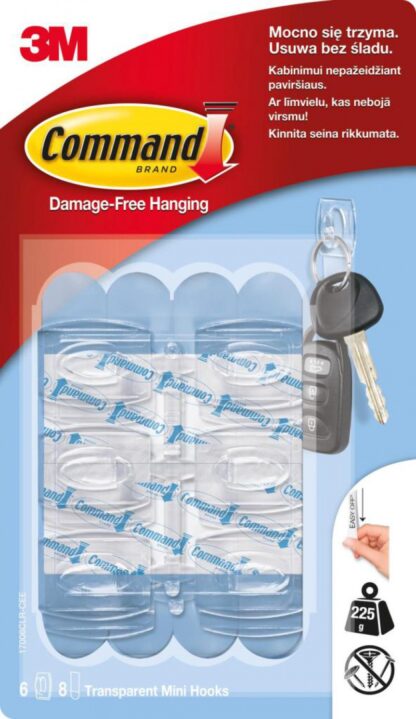 Wiederverwendbare Haken COMMAND™ klein transparent 1 Stk.