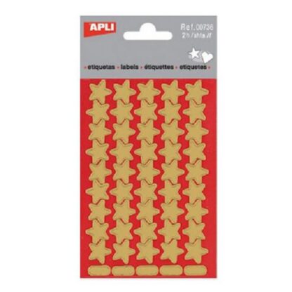 Sticker APLI Gold Sterne Selbstklebend 90 Stk.