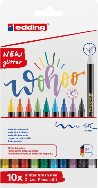 Pinselspitze Filzstift Glitzerfarben 1-6mm 1 Stk.